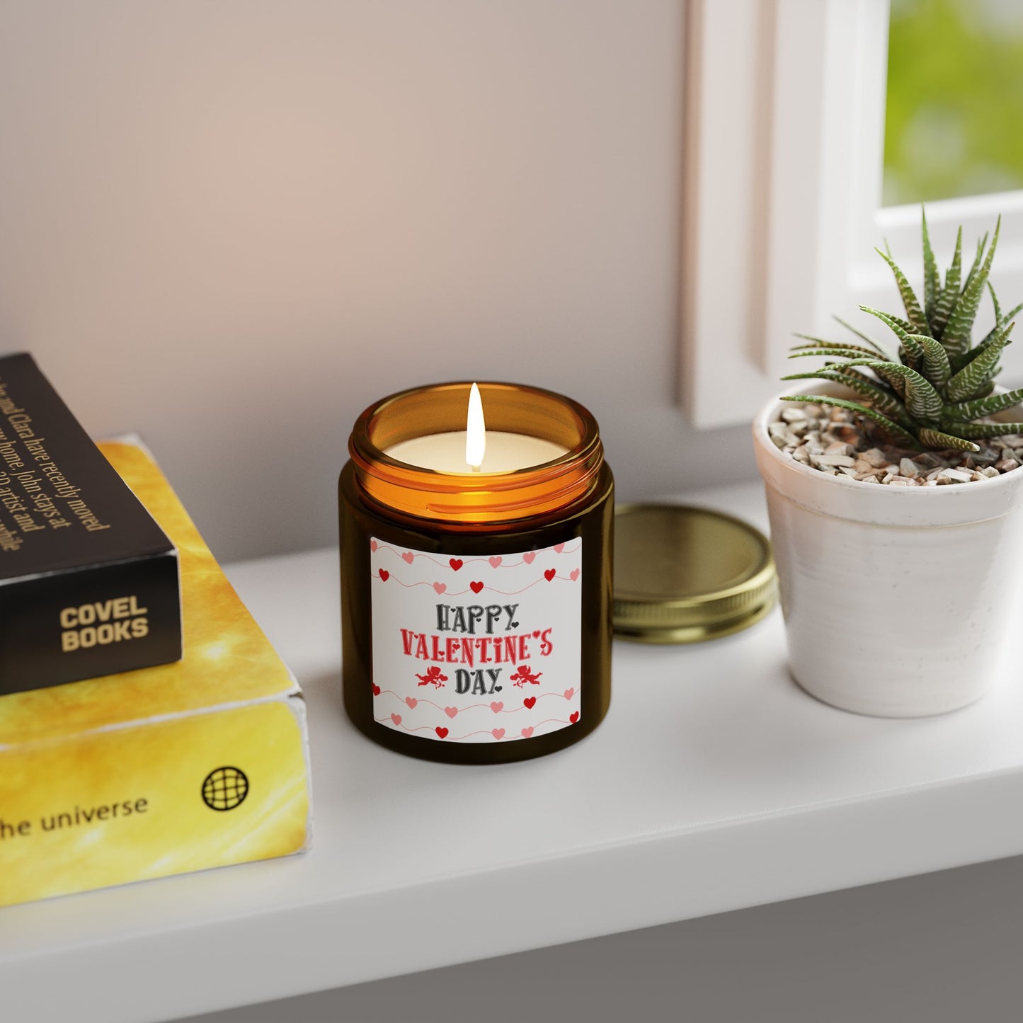 Valentine’s Day Scented Candle — Coconut Apricot Wax (4oz & 9oz)