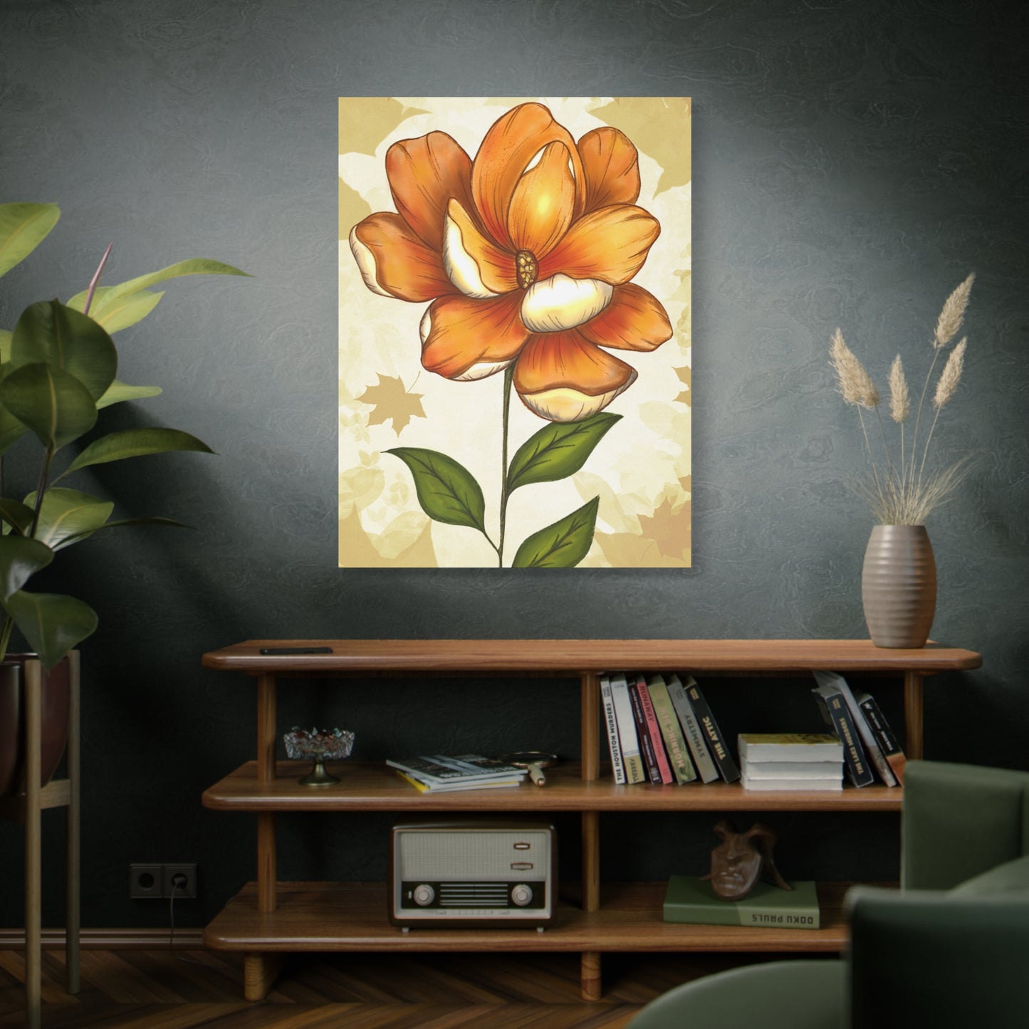 Copy of Matte Canvas, Stretched, 1.25" Tulips Pink and Purple Flowers