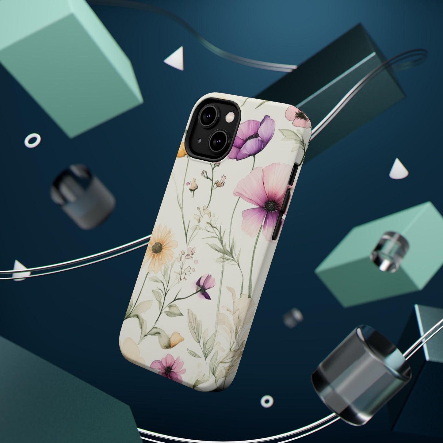 Floral Watercolor Magnetic Impact-Resistant Phone Case