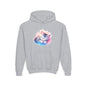 Kids' Cozy Rainbow Kitten Hoodie — Cute Sleeping Cat Youth Sweatshirt