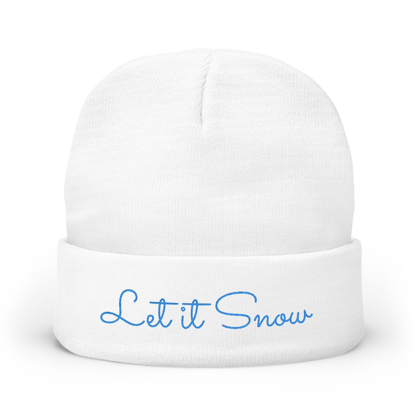 Cozy Embroidered Knit Beanie - Perfect for Winter, Christmas, Snow Lovers, Gift for Him/Her, Unisex Winter Accessory