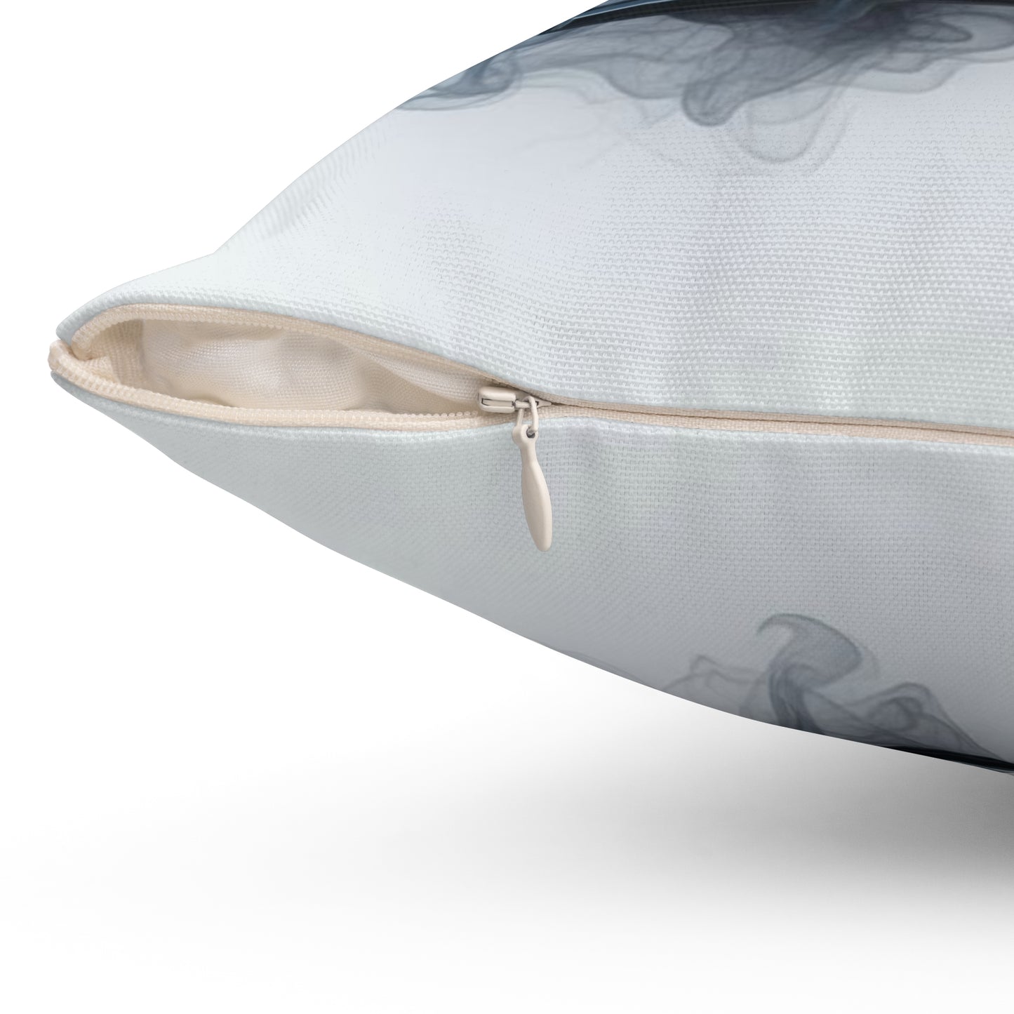 Smoky Monogram 'B' Decorative Pillow — Personalized Initial Accent Cushion