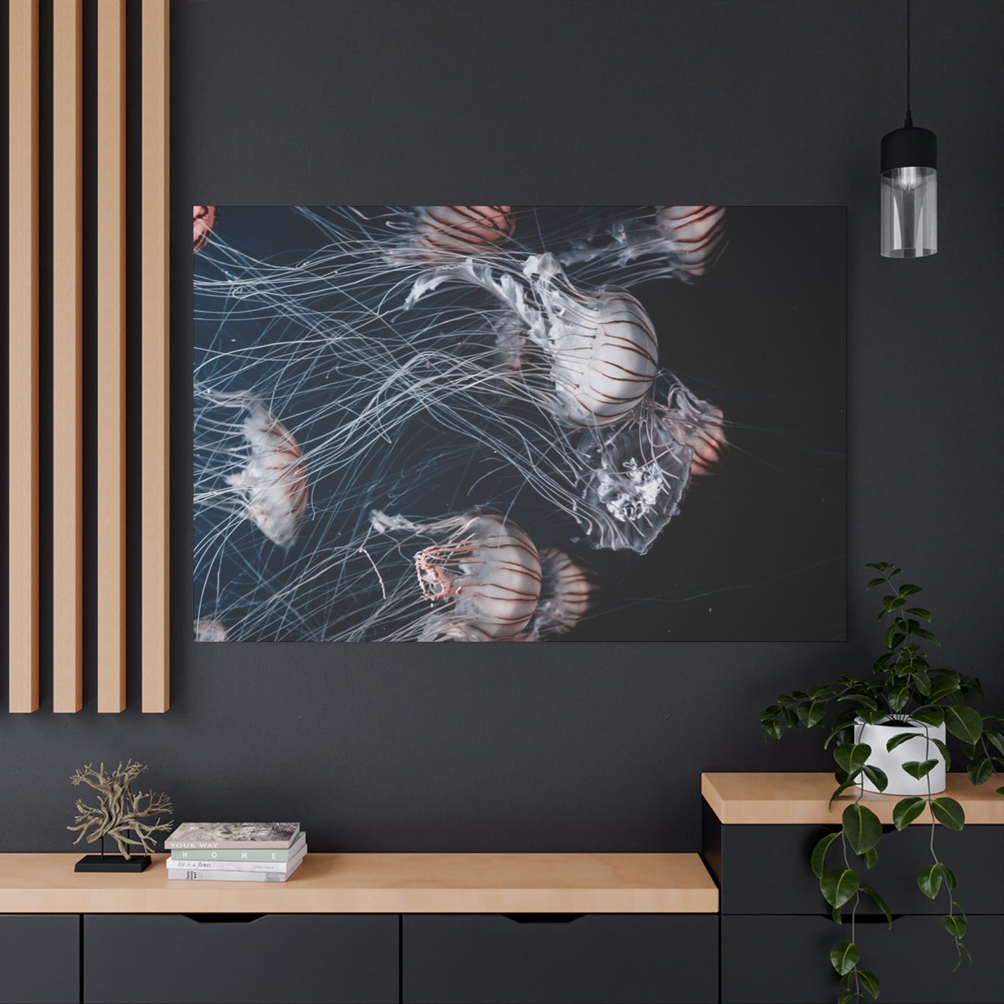 Jellyfish Swarm Matte Stretched Canvas