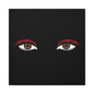 Red Lashes Wall Art Canvas — Glam Eyes Makeup Decor