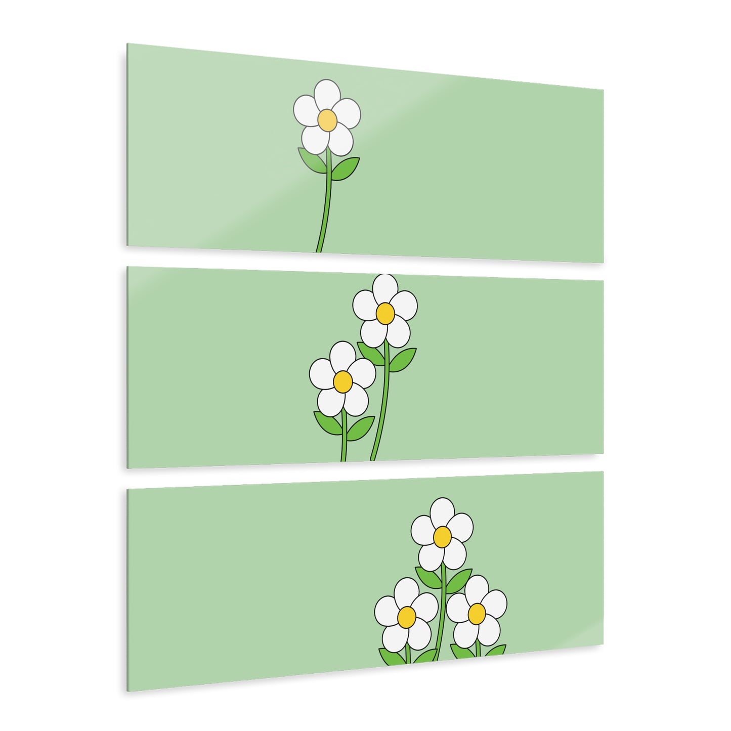Trendy Floral Acrylic Triptych Prints, Wall Art Decor, Modern Home Decor, Nature Prints, Gift for Her, Mother's Day Decoration