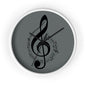 Musical Notes Wall Clock - Elegant Home Decor for Music Lovers