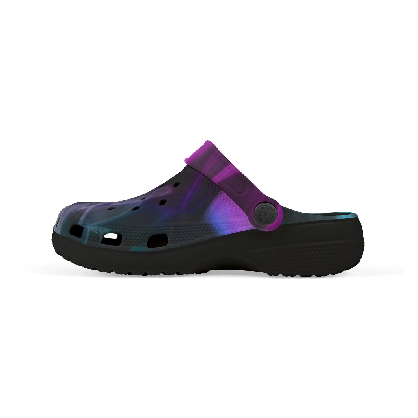 Kids Galaxy Foam Clogs — Purple Nebula EVA Slip-On Sandals