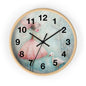 Whimsical Girl & Swan Wall Clock — Pastel Nursery Decor