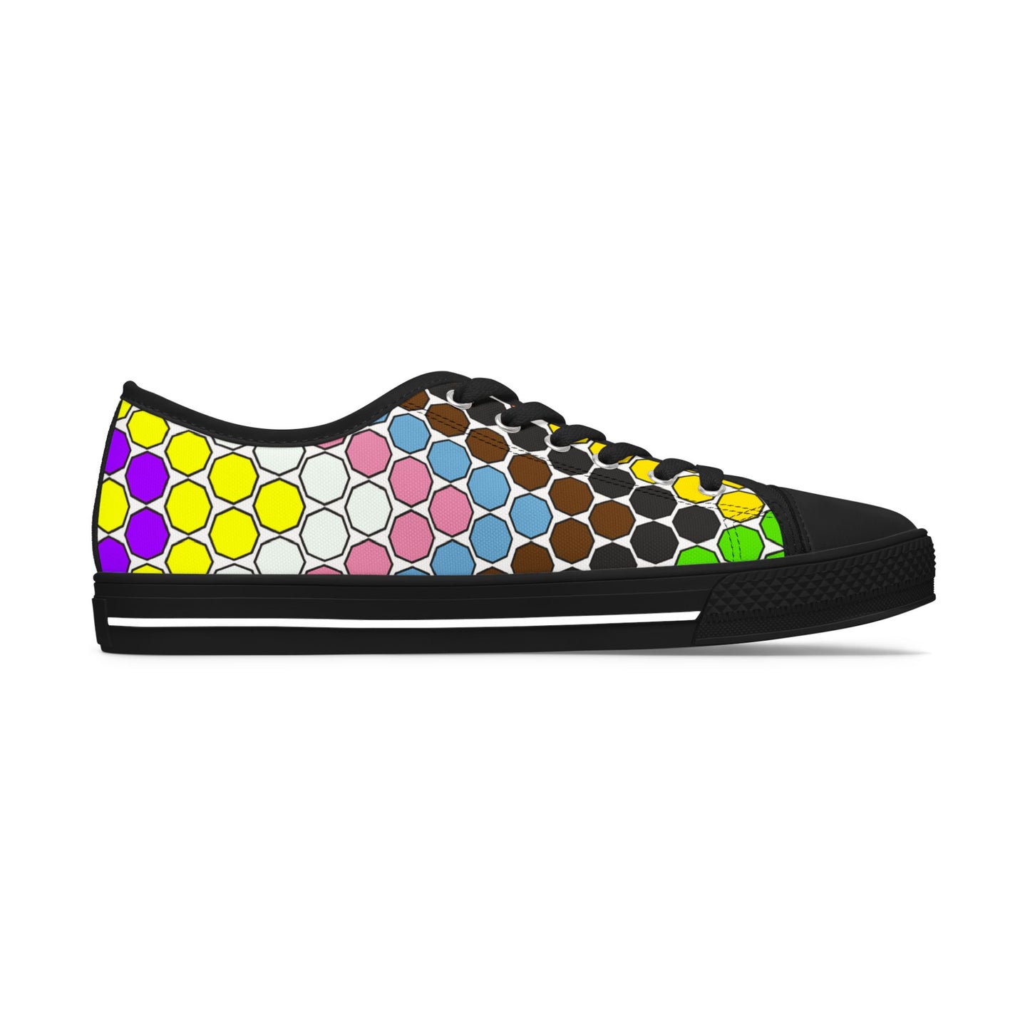 Colorful Polka Dot Low Top Sneakers — Women’s Casual Retro Pattern Shoes