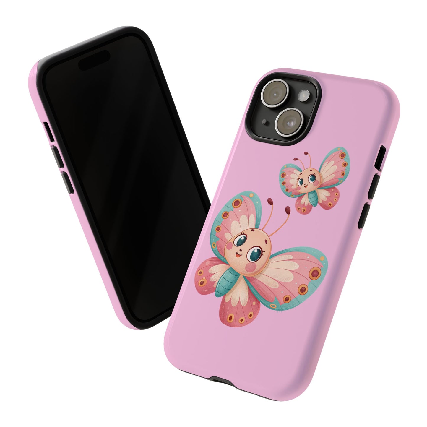 Cute Butterfly Phone Case, Tough Phone Cover, Girly Phone Accessory, Unique Gift for Her, Kids Phone Case, Floral Design Case