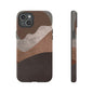 Abstract Earthtone Phone Case — Brown Layered Rugged Tough Case