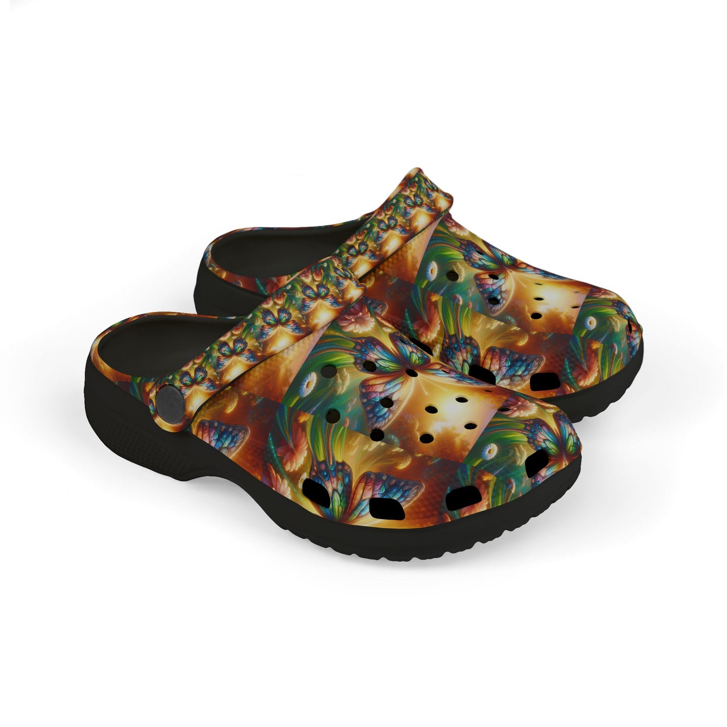 Colorful Butterfly Clogs for Kids - Fun Summer Footwear