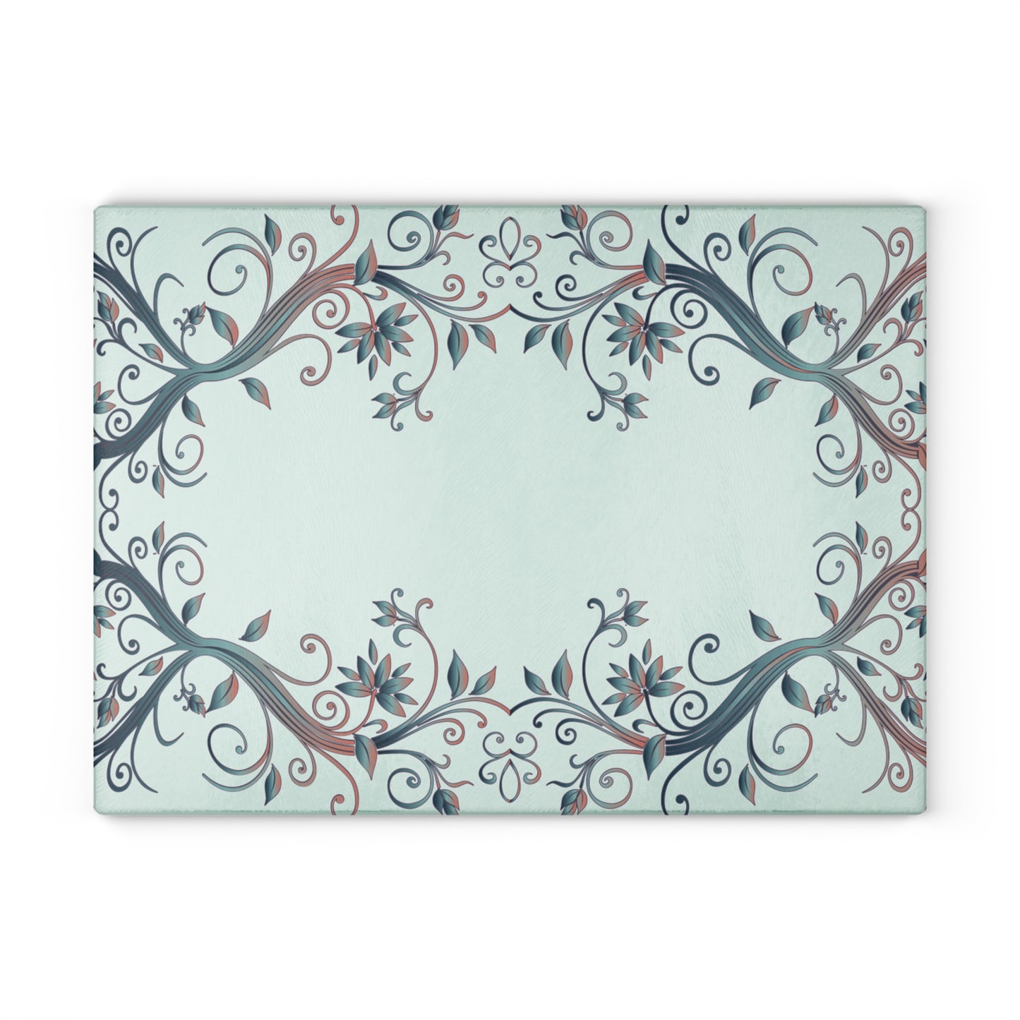 Floral Vine Glass Cutting Board — Mint Decorative Kitchen Chopping Board