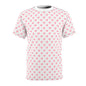 Pink Heart Pattern T-Shirt — All-Over Print Cute Valentine Tee