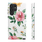 Floral Tough Phone Case — Pink Peony Protective Phone Cover