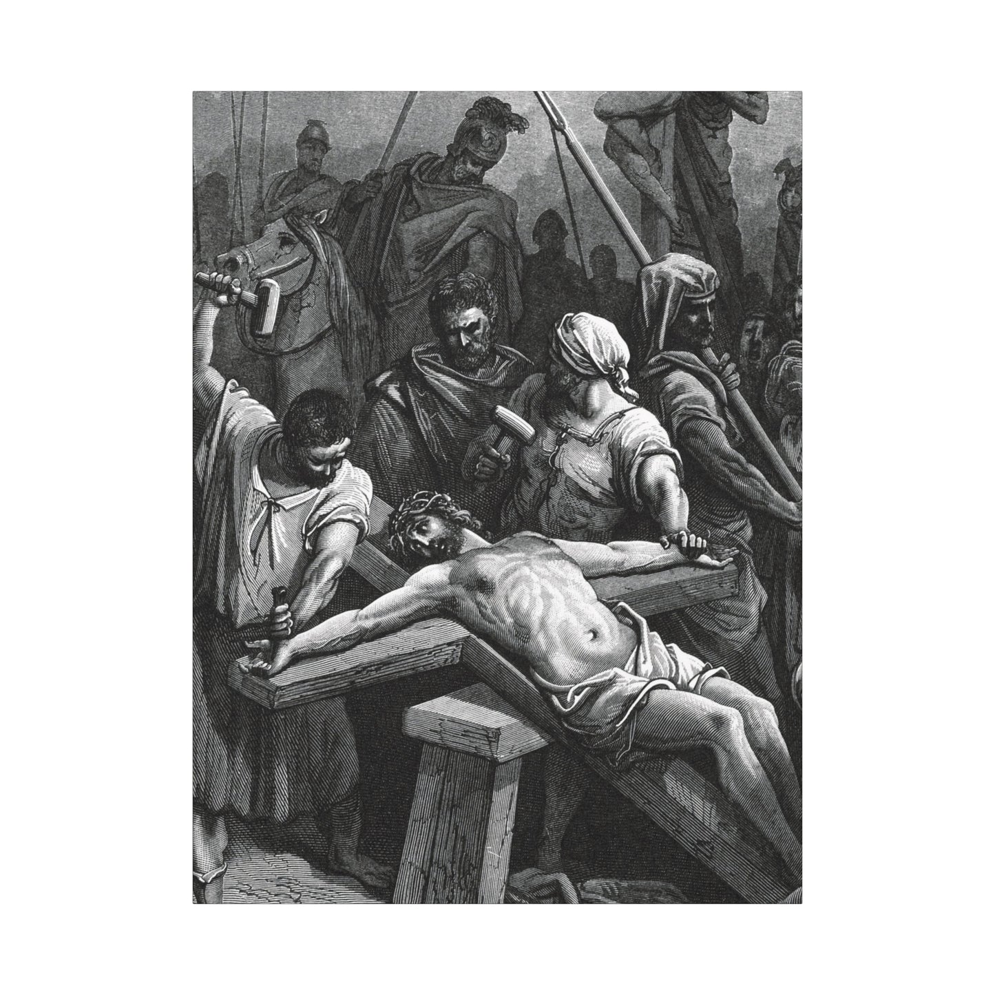 Crucifixion Art Matte Canvas Print – Stretched Religious Wall Decor