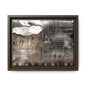Framed Music Notes Canvas Print — Abstract Vintage Piano & Sheet Music Wall Art