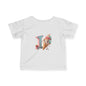 Ice Cream Letter J Infant Tee, Cute Baby Shirt, Kids Birthday Gift, Summer Outfit, Personalized Toddler Gift