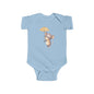 Cute Baby Bodysuit with Adorable Mouse and Umbrella Design Onesie
