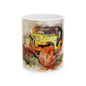 Vintage Jeep Art Ceramic Mug — Rustic Yellow Off-Road Truck Coffee Cup (11oz, 15oz)