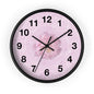 Pink Floral Wall Clock — Romantic Rose Decorative Clock for Bedroom, Nursery, or Gift