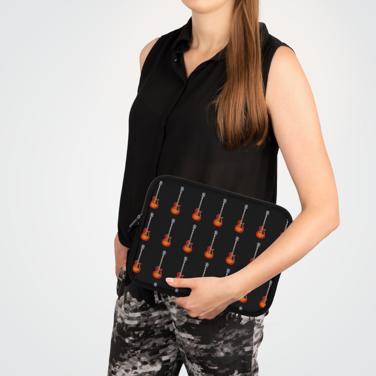 Guitar Pattern Laptop Sleeve | Music Lover Gift