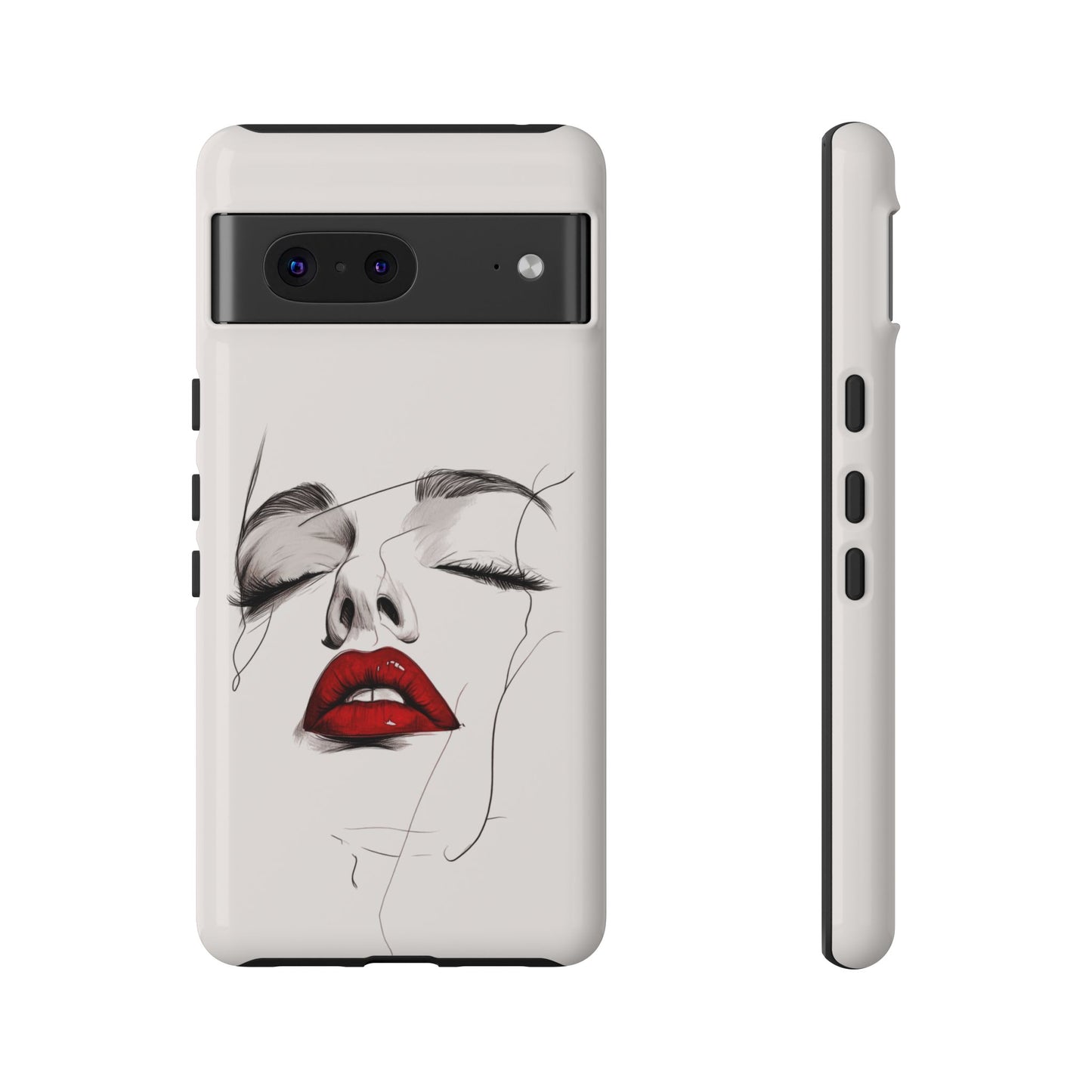 Stylish Phone Case with Artistic Lip Design, Femme Tech Accessory, Trendy Device Cover, Gift for Her, Unique Phone Accessories