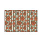 Retro Floral Heavy-Duty Floor Mat — Orange Daisy Entry Rug