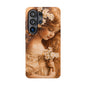 Vintage Floral Girl Magnetic Impact Phone Case — Protective iPhone Cover with Sepia Art