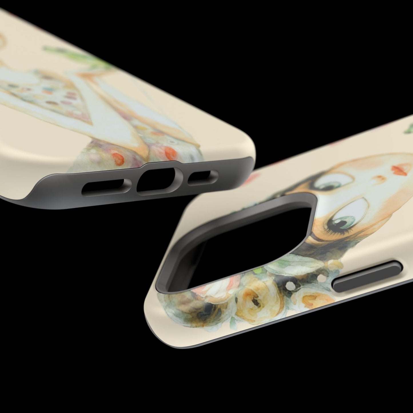 Whimsical Girl with Frog Magnetic Impact Phone Case