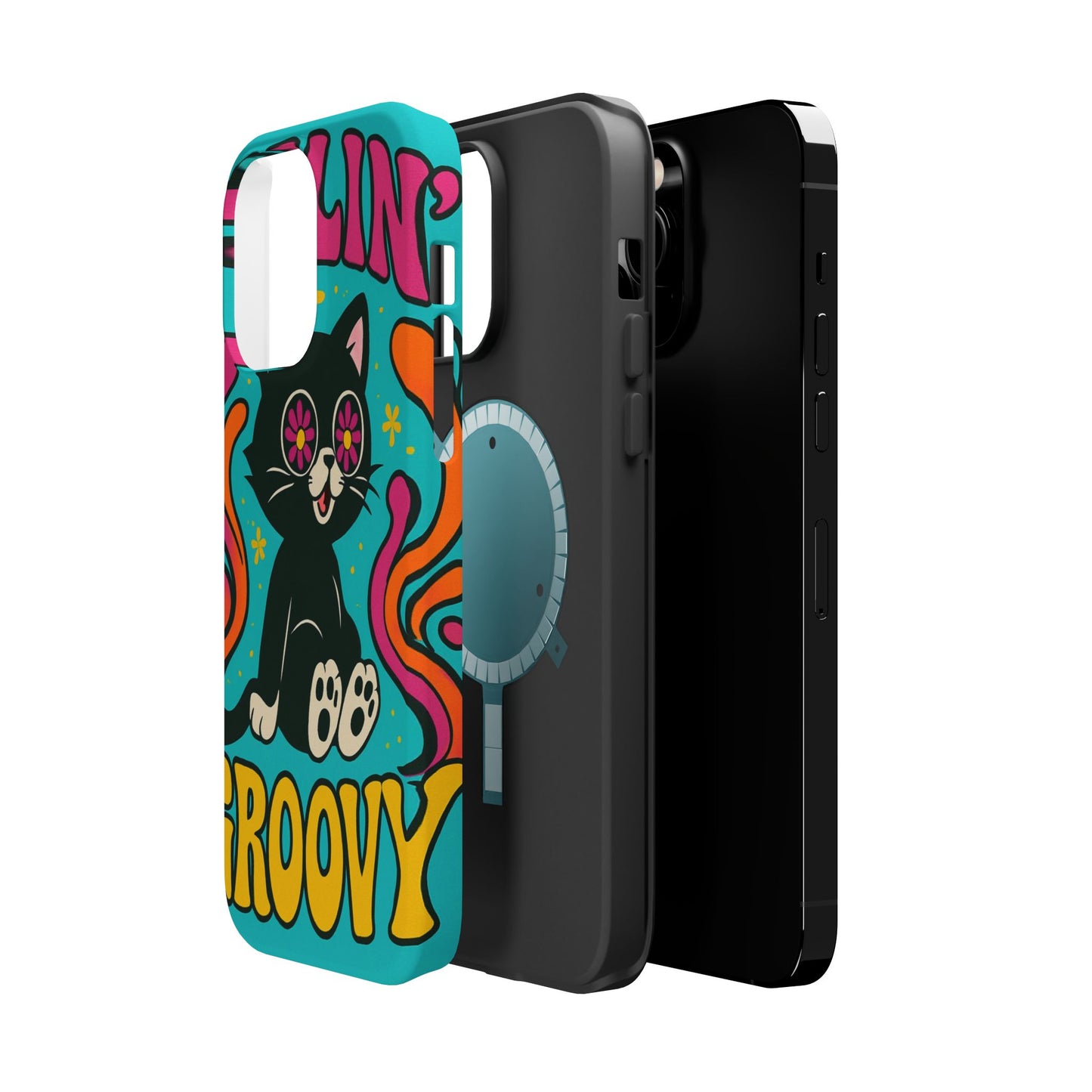 Groovy Cat Magnetic Impact-Resistant Phone Case