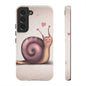 Cute Snail Phone Case — Pink Heart Cartoon Protective iPhone Cover