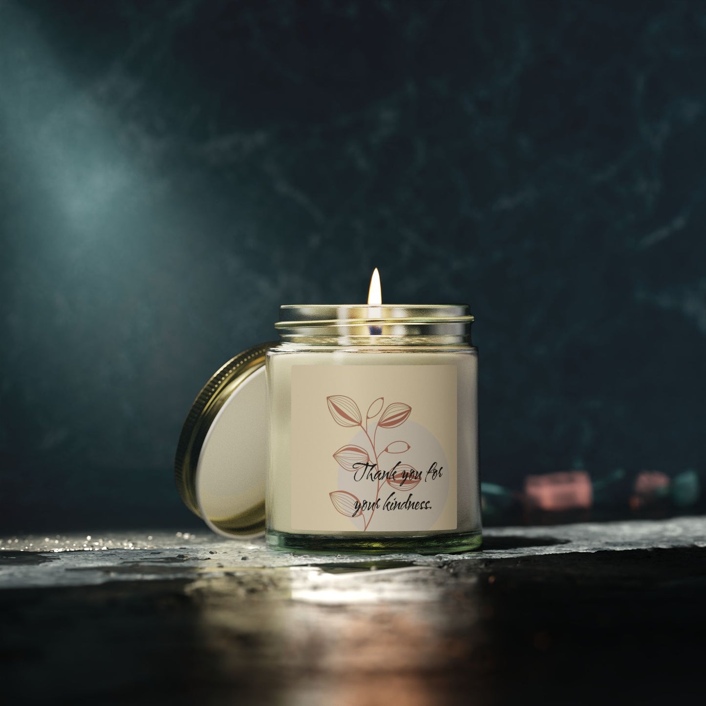 Thank You Candle — Coconut Apricot Scented Jar (4oz & 9oz)