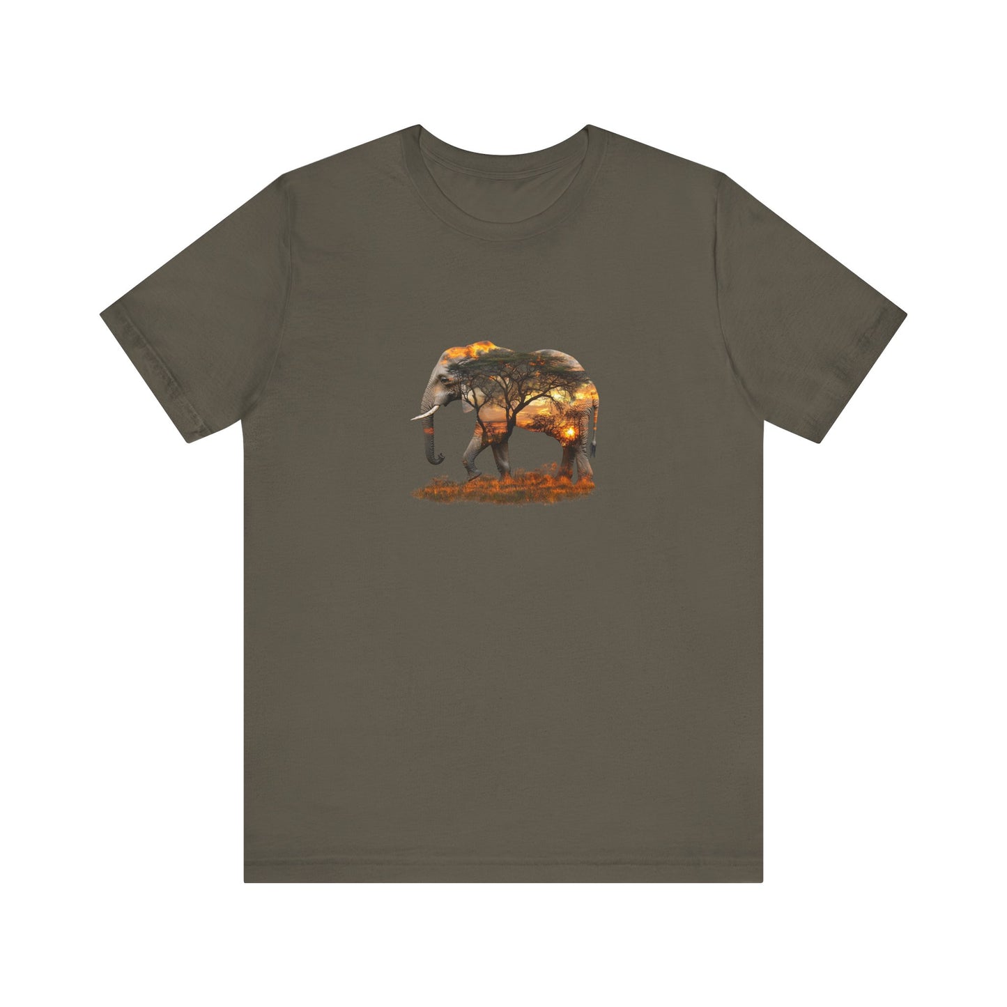 Elephant Sunset Unisex Jersey Tee