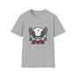 Skull Wings T‑Shirt – Crescent Moon & Red Roses Gothic Graphic Tee