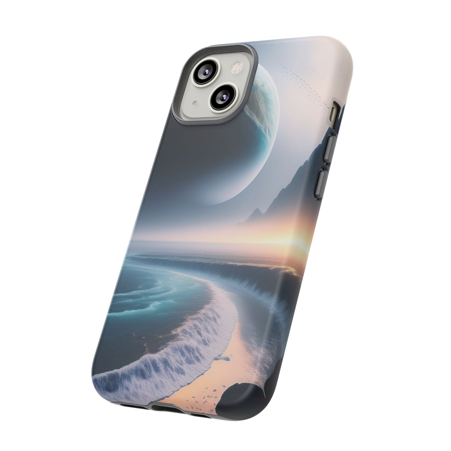 Galaxy Ocean Phone Case — Surreal Planet Beach Tough Case