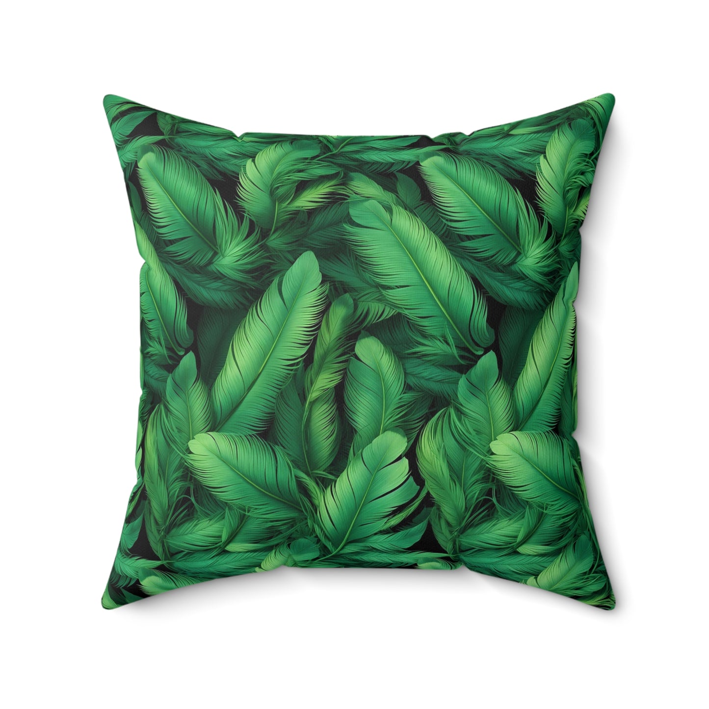 Tropical Leaf Pillow, Green Botanical Cushion, Home Decor, Boho Accent, Gift for Nature Lovers, Living Room Soft Furnishings
