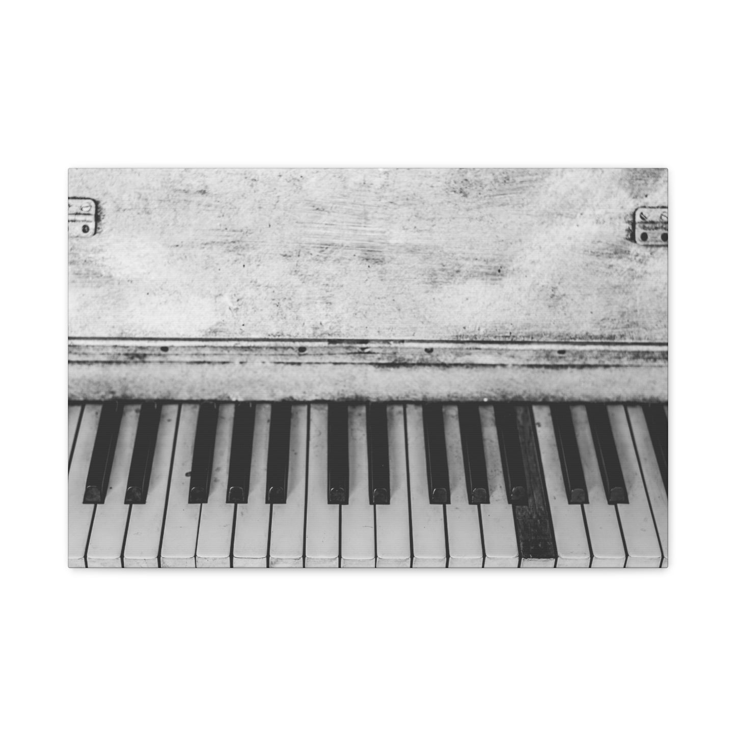 Vintage Piano Keys Matte Canvas Print