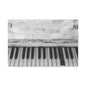 Vintage Piano Keys Matte Canvas Print