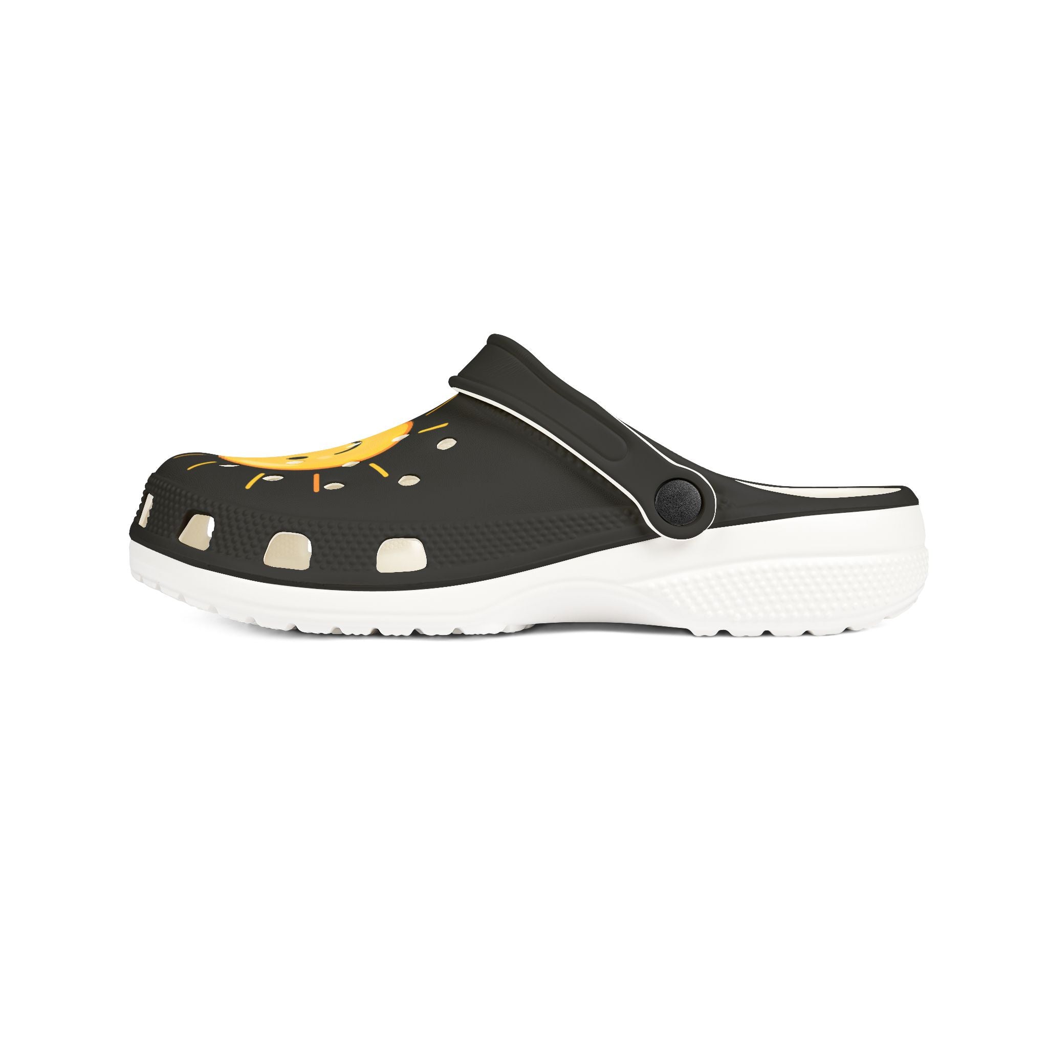 Smiling Sun EVA Clogs — Cute Sunshine Slip-On Foam Shoes