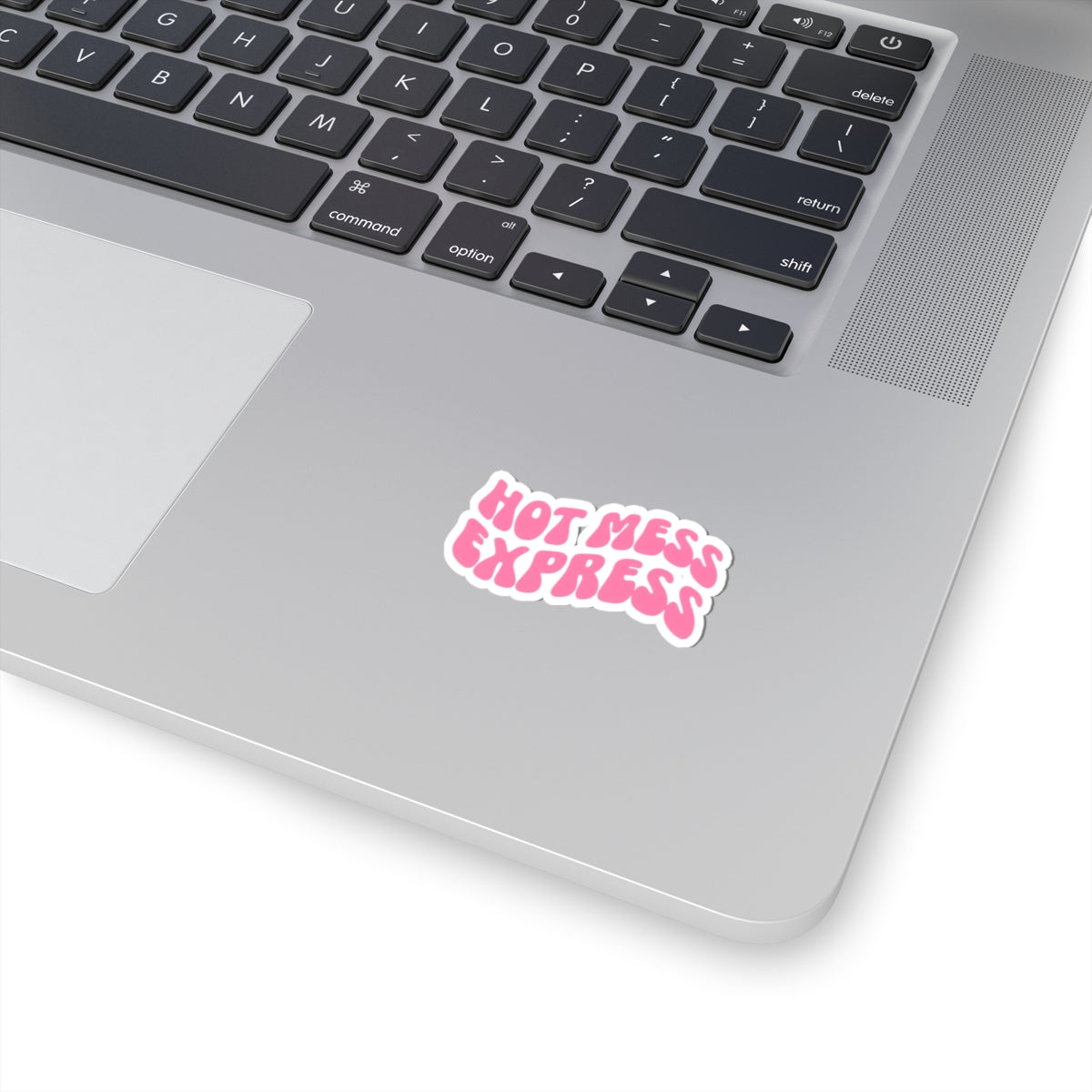 Hot Mess Express Kiss-Cut Sticker – Retro Pink Groovy Laptop Decal