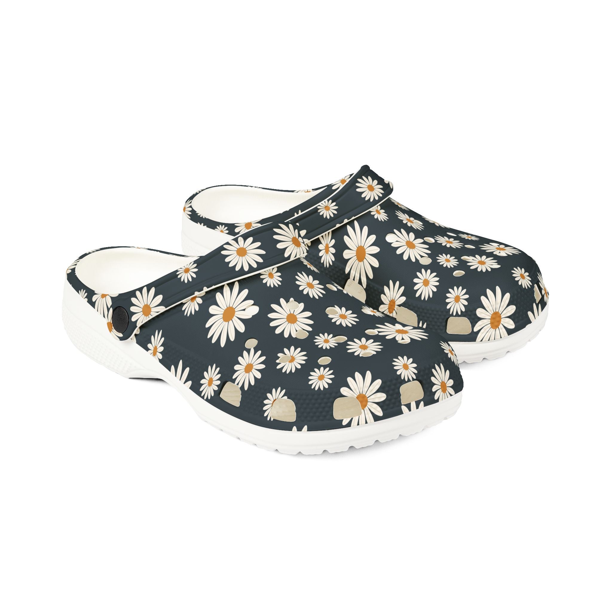 Daisy Print Foam Clogs/ Croc — Comfortable Floral Garden Shoes