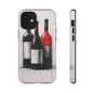 Wine Lover's Phone Case, Tough Phone Cover, Artistic Wine Design, Gift for Wine Enthusiasts, Customizable Case, Unique Wine Art