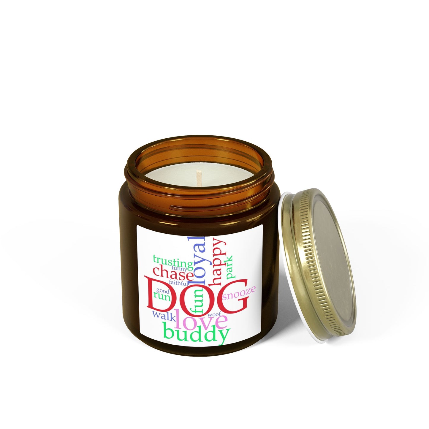 Dog Word Cloud Scented Candle — (4oz & 9oz)