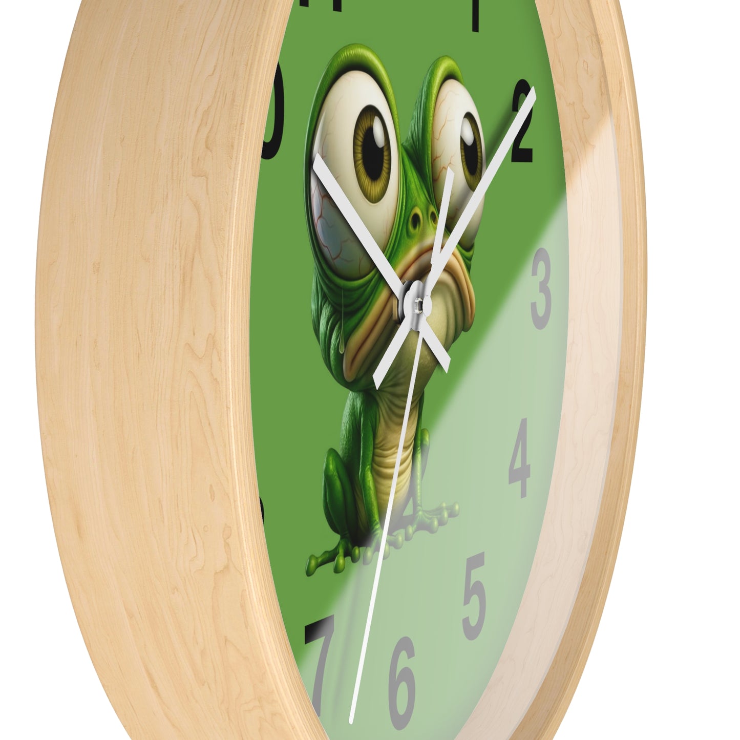 Whimsical Frog Wall Clock – Fun Home Decor, Office Accessories, Unique Gift for Kids, Animal-Themed Decoration, Quirky Timepiece