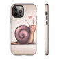 Cute Snail Phone Case — Pink Heart Cartoon Protective iPhone Cover