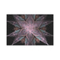 Mandala Star Heavy-Duty Floor Mat — Abstract Pink & Teal Fractal Entrance Rug