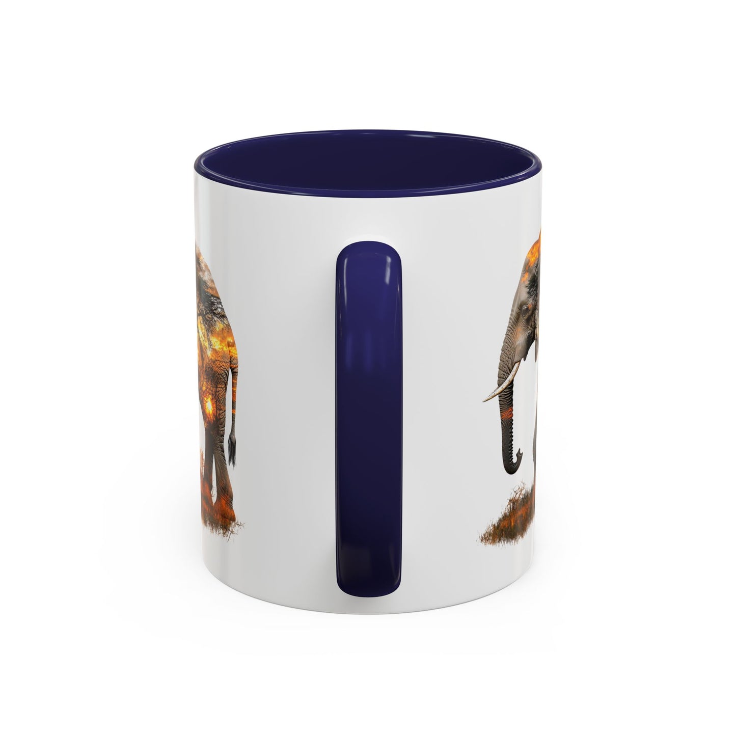 Elegant Elephant Accent Coffee Mug - Nature Lover Gift, Animal Lover Mug