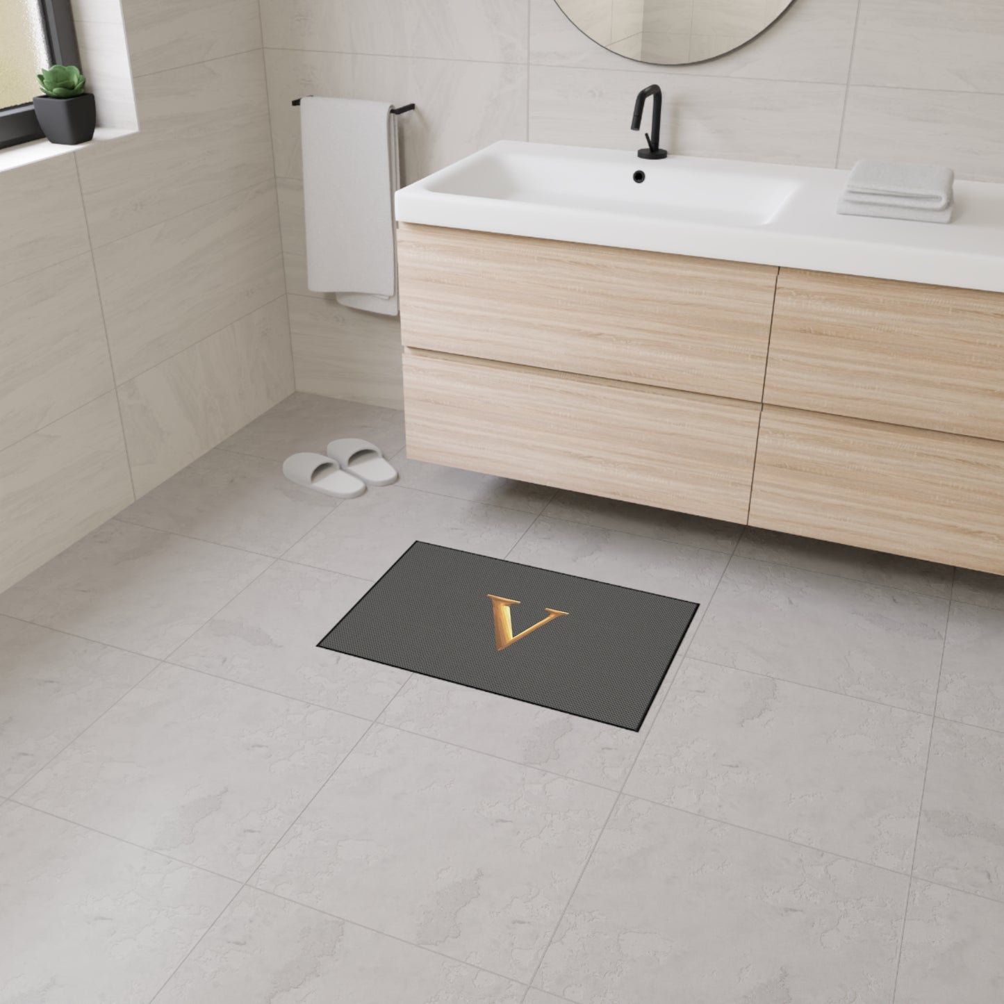 Monogram V Heavy-Duty Floor Mat