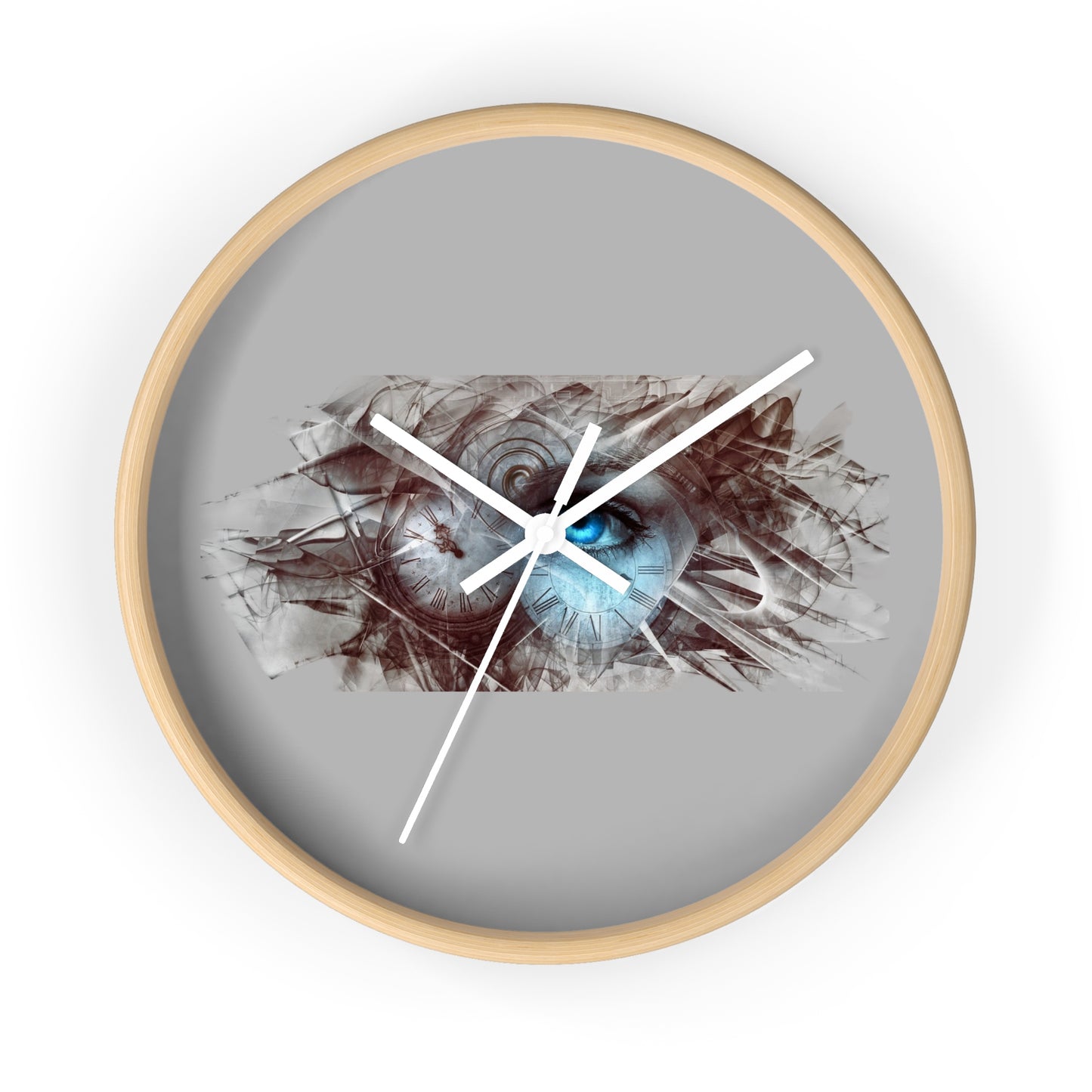 Rustic Eye Art Wall Clock, Unique Home Decor, Gift for Art Lovers